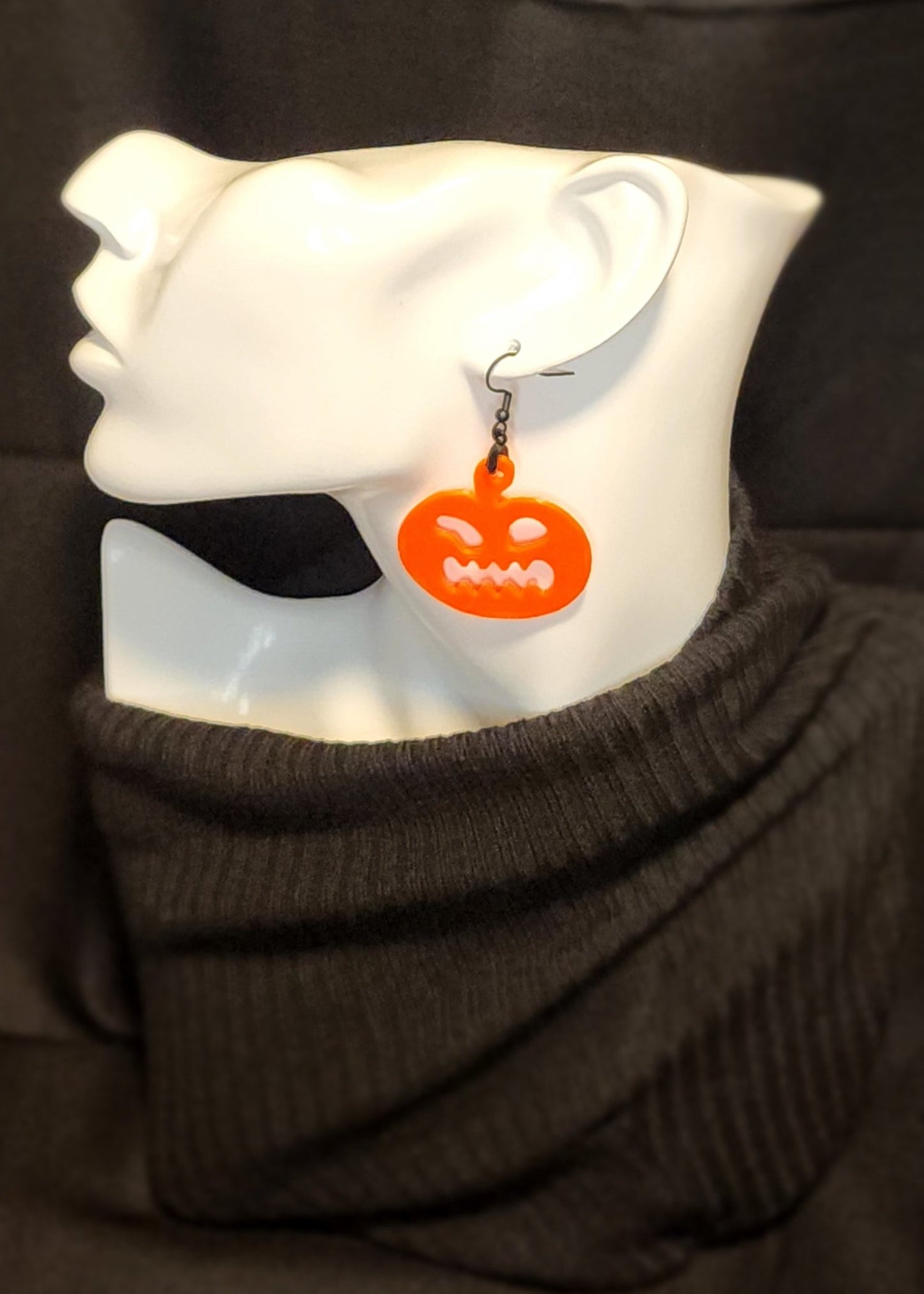 Jack O' Lantern Earrings in 2 Colors & 2 Sizes