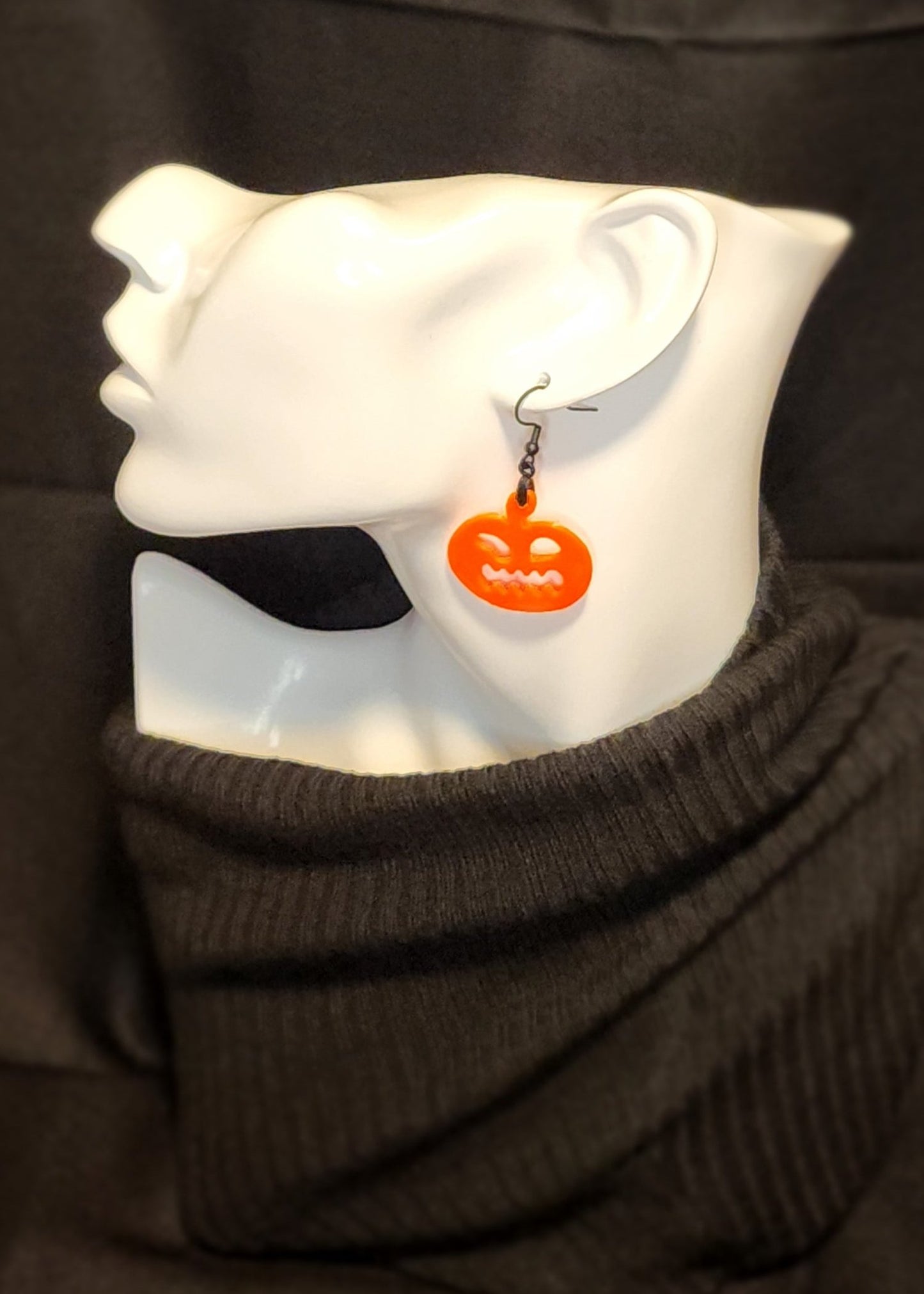 Jack O' Lantern Earrings in 2 Colors & 2 Sizes
