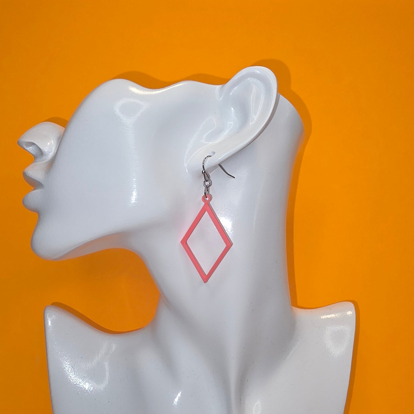 Open Diamond Shaped Earrings