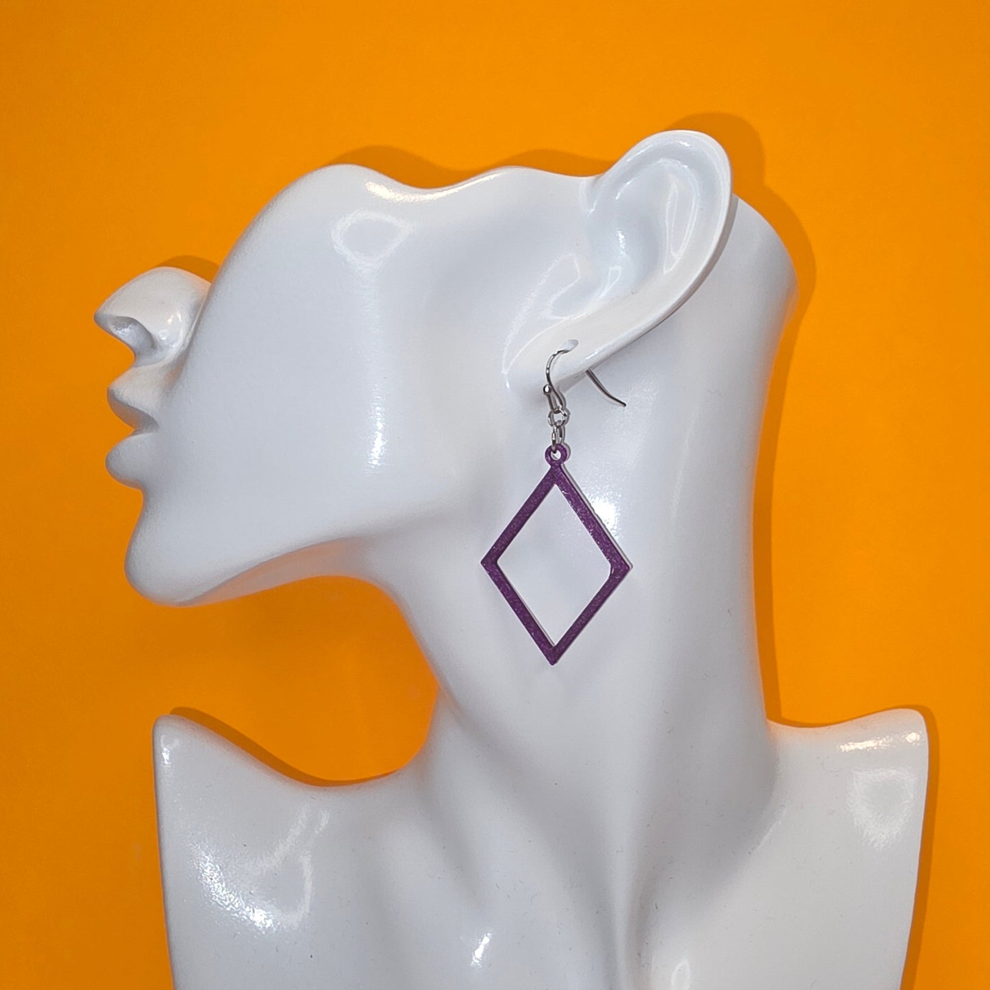 Open Diamond Shaped Earrings