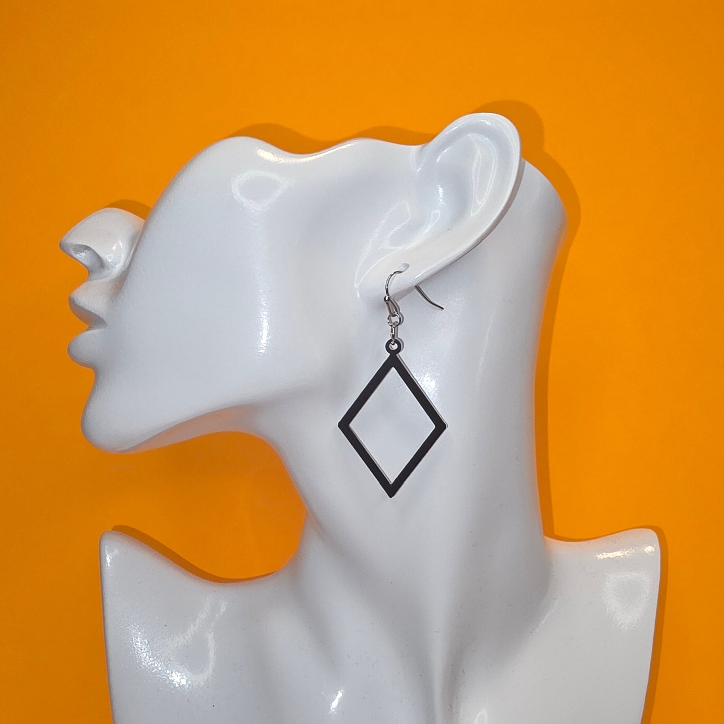 Open Diamond Shaped Earrings