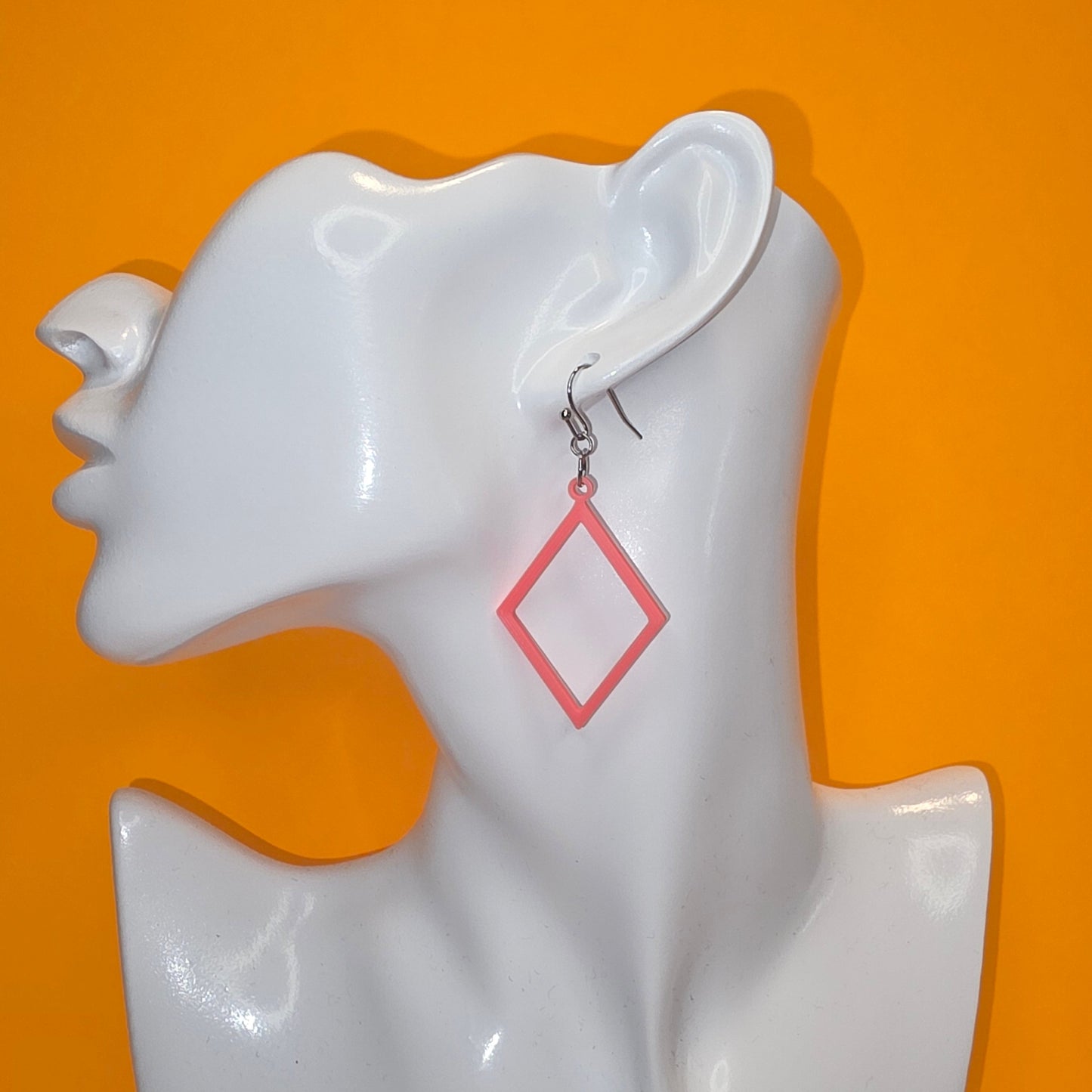 Open Diamond Shaped Earrings