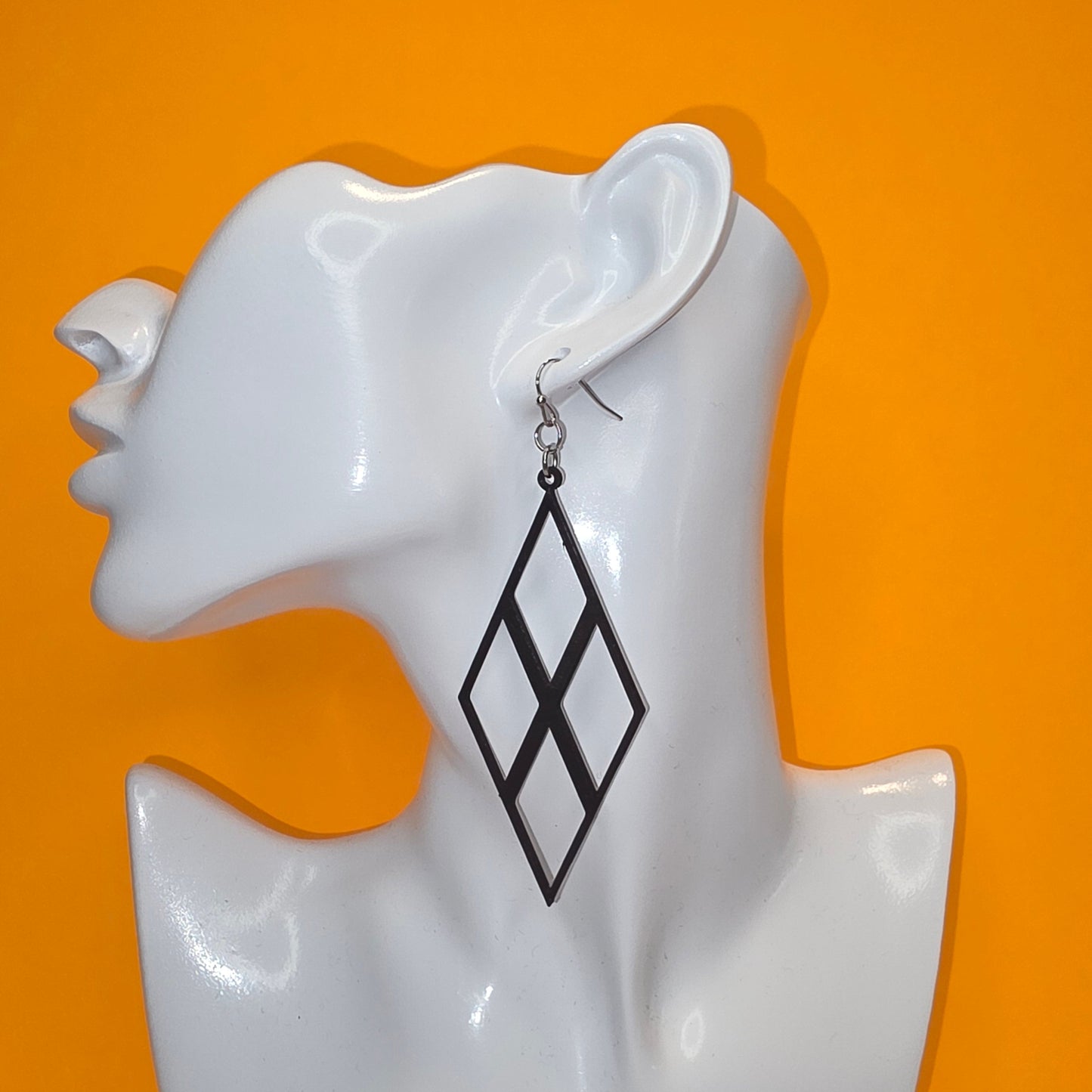 Open multi-diamond Shaped Earrings