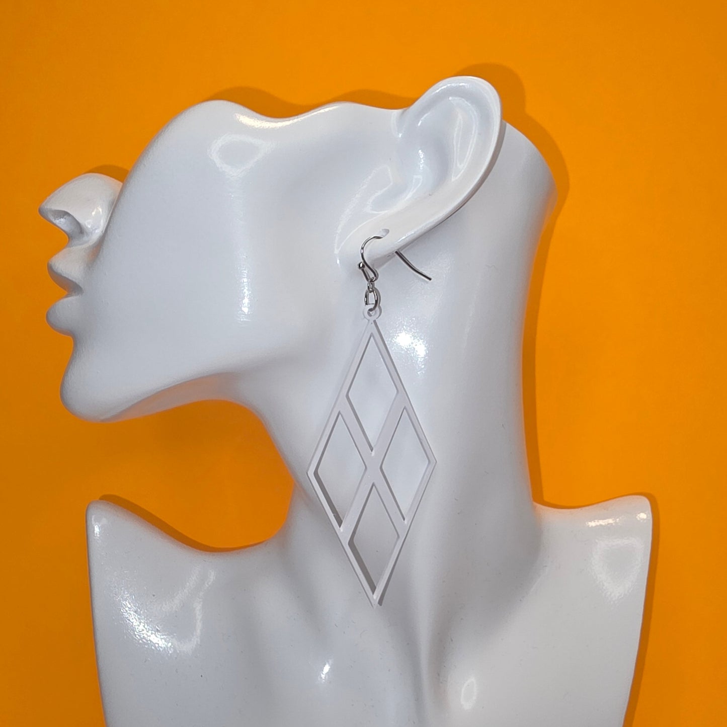 Open multi-diamond Shaped Earrings