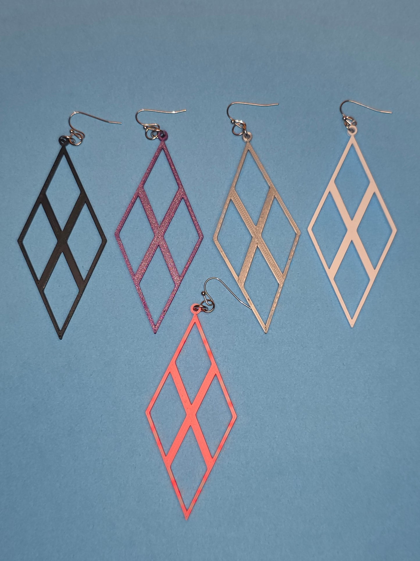 Open multi-diamond Shaped Earrings