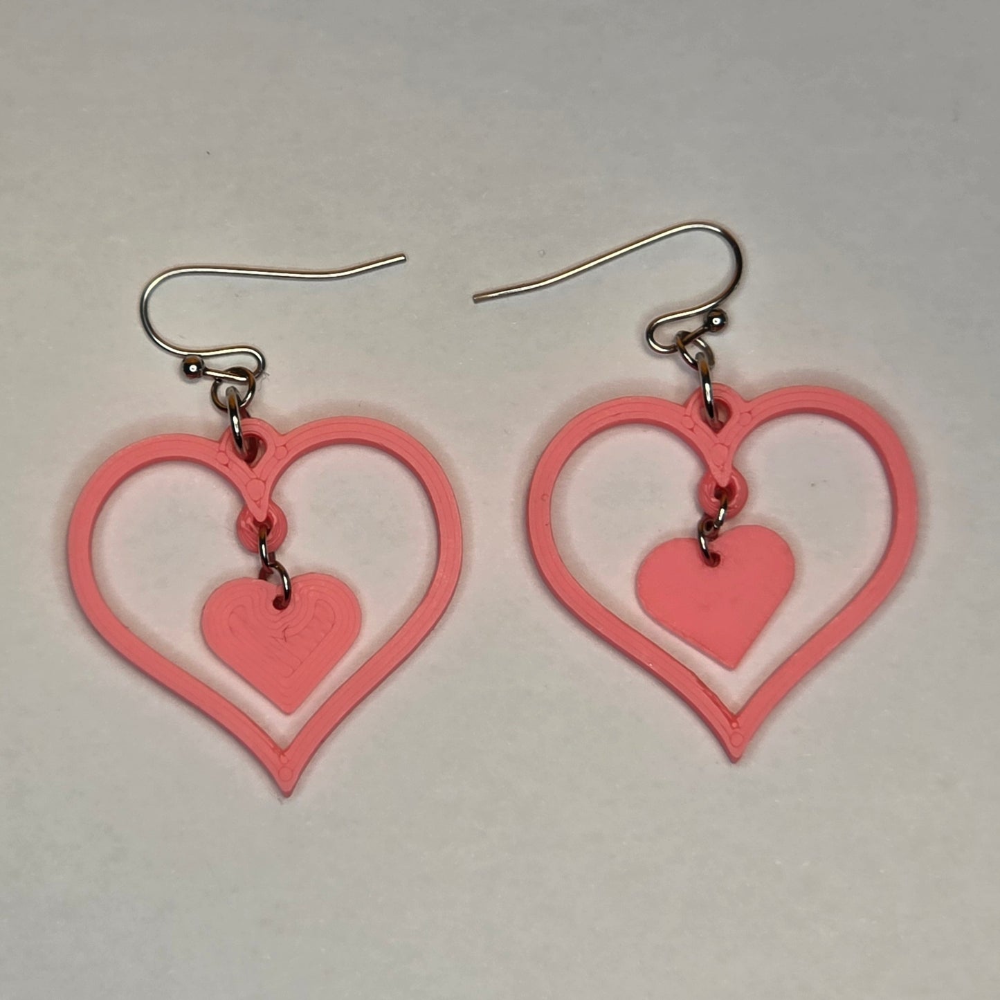 Dangling Heart in Heart Earring