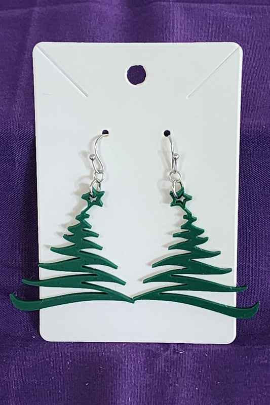 Swish Christmas Tree Earrings in 3 Colors