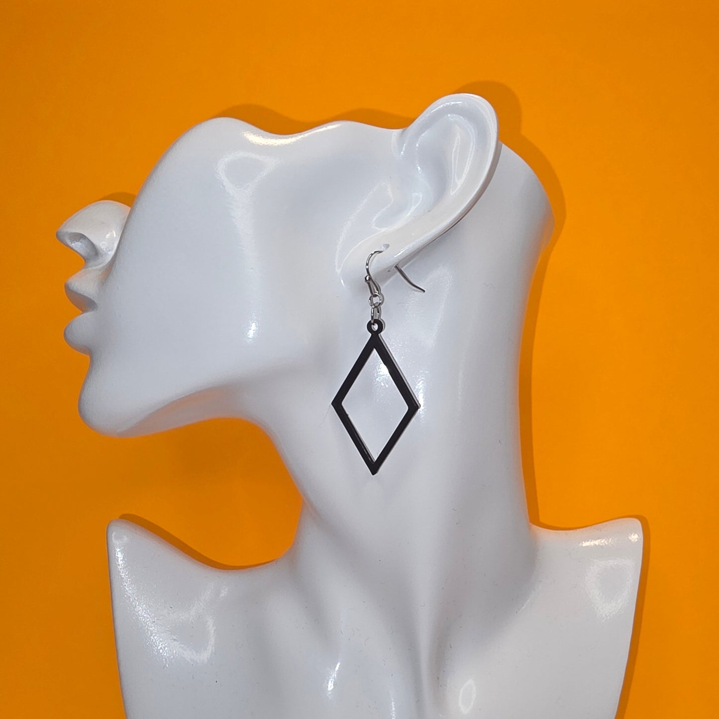 Open Diamond Shaped Earrings