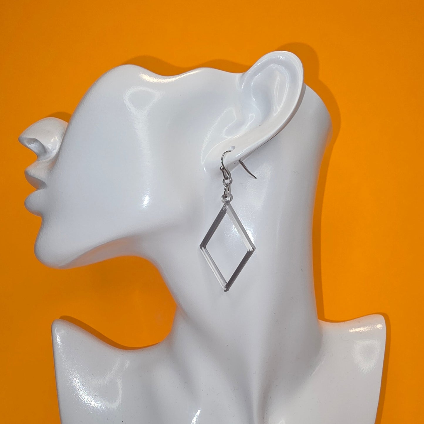 Open Diamond Shaped Earrings