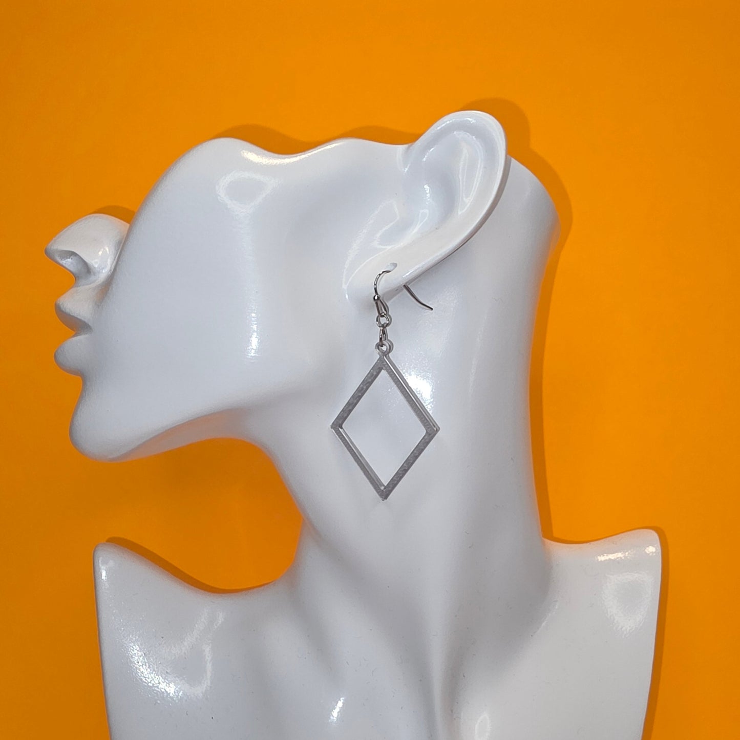 Open Diamond Shaped Earrings