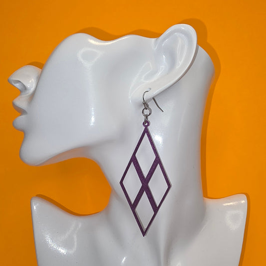 Open multi-diamond Shaped Earrings