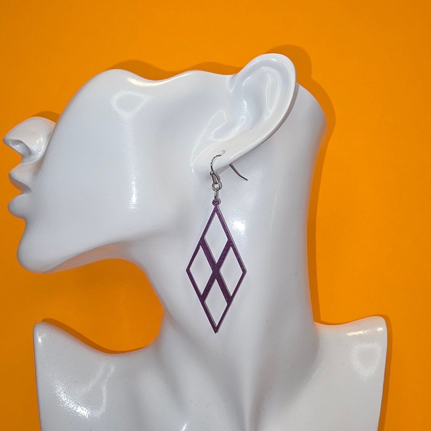 Open multi-diamond Shaped Earrings