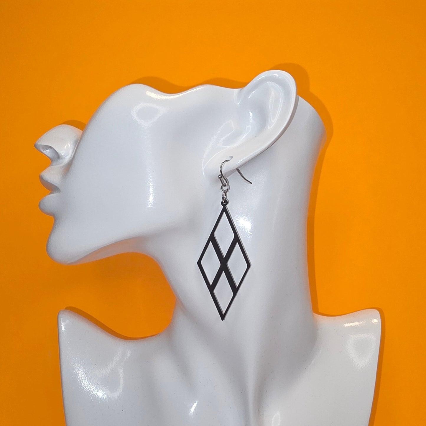 Open multi-diamond Shaped Earrings