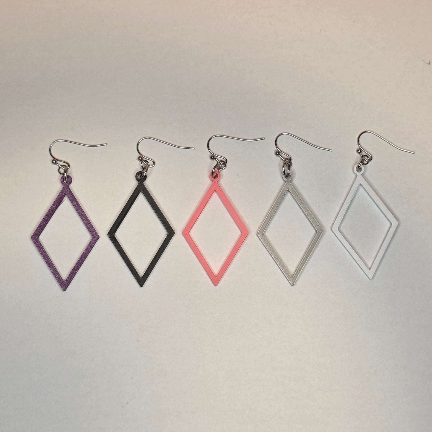 Open Diamond Shaped Earrings